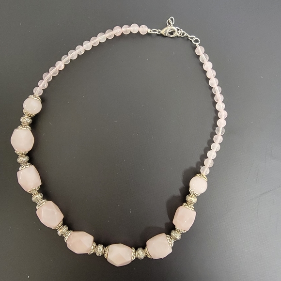 Rose Quartz Beaded Necklace - Picture 7 of 10